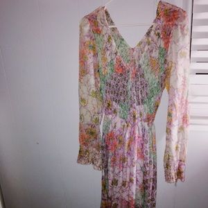 Vintage floral flowy dress